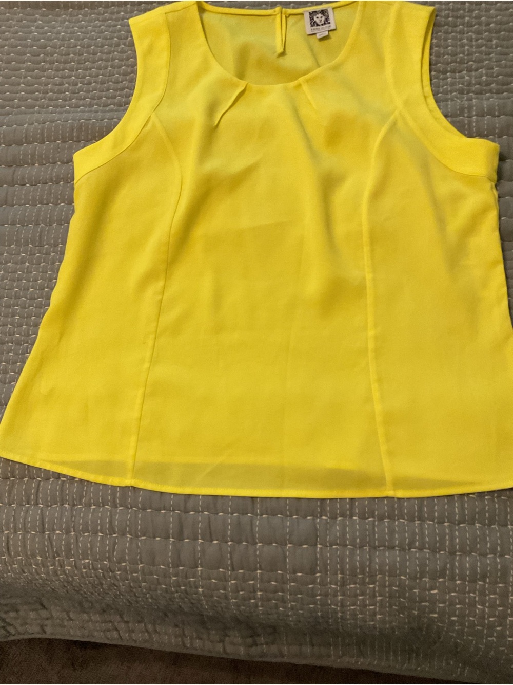 Anne Klein Bright Yellow Scoop Neck Sleeveless Camisole